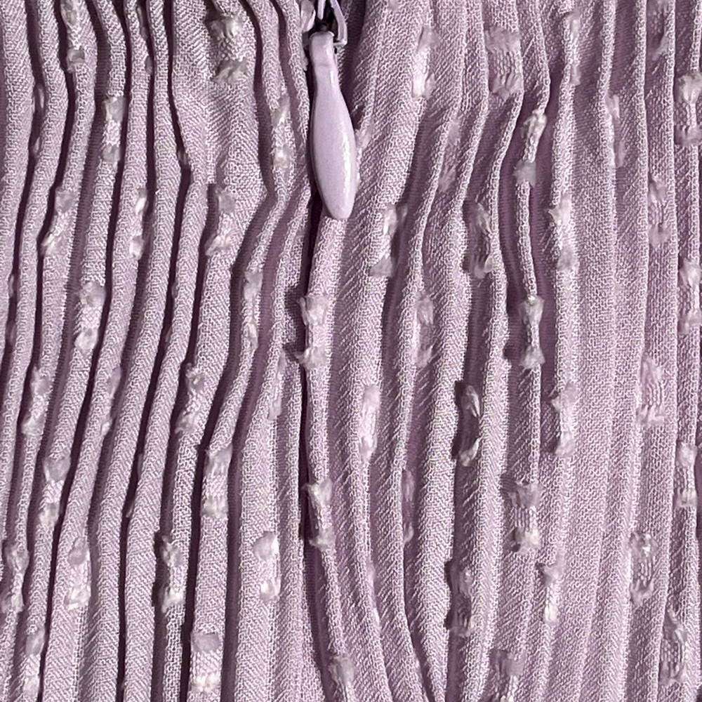 Zara Lavender Purple Textured Layered Ruffle Dress Small - Picture 4 of 9